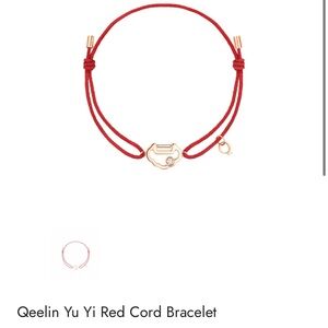 Qeelin Ruyi red cord bracelet